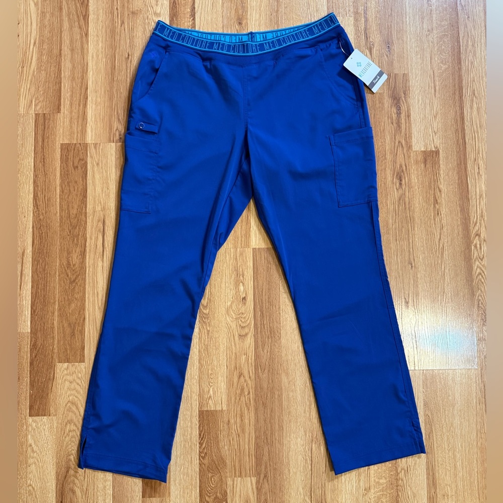 Med Couture Touch Series Women's Royal Blue Scrub Pants Size L